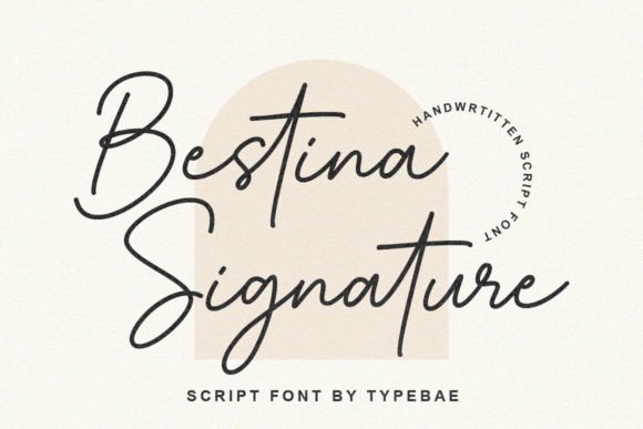 Bestina Signature Font for Handmade Creations
