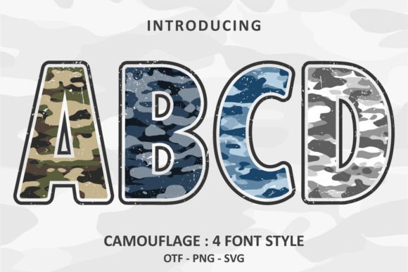 Camouflage Font for Bold Editorial Design