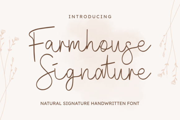Farmhouse Signature Font for Small Business Branding