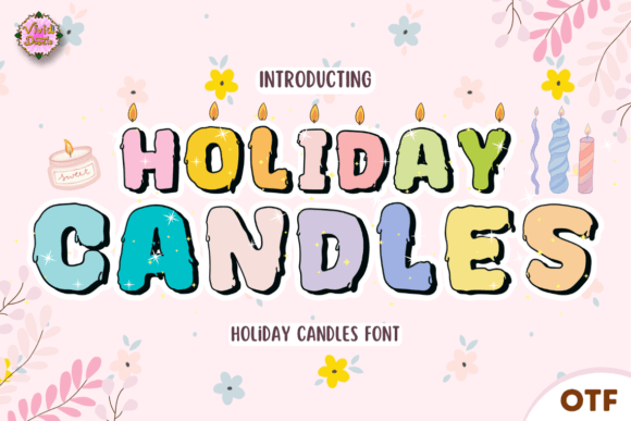 Holiday Candles Font for Festive Marketing and Branding