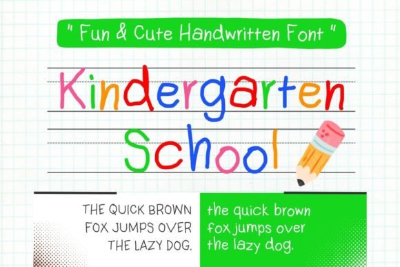 Kindergarten School Font for Creative Publishing