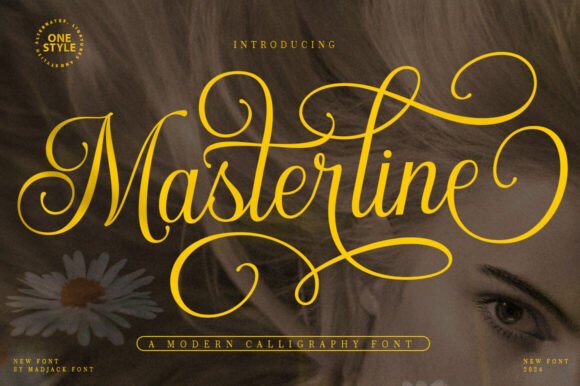 Masterline Calligraphy Font for Modern Editorial Design