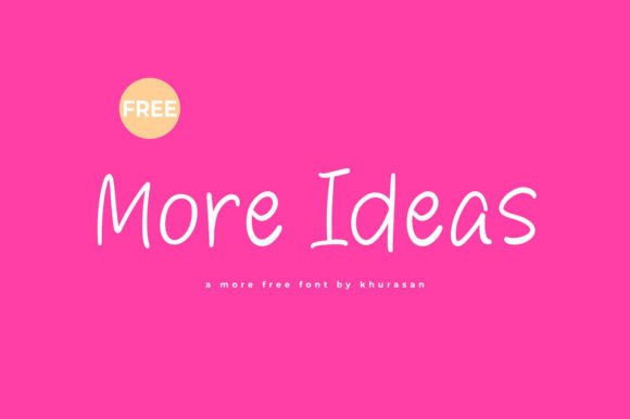More Ideas Font for Creative Branding Projects