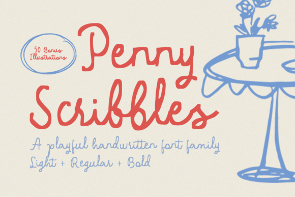 Penny Scribbles: A Whimsical Handwritten Font