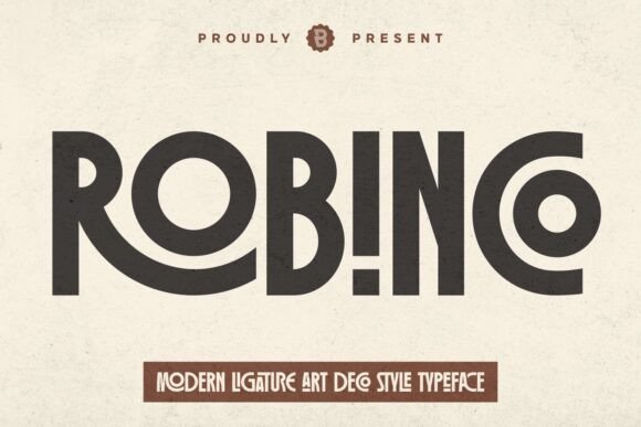 Robinco Font: Modern Art Deco Style