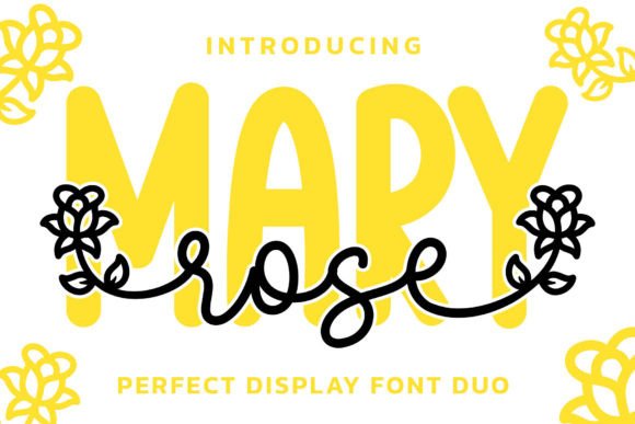Rose Mary Duo Font for Cute and Playful Craft Projects