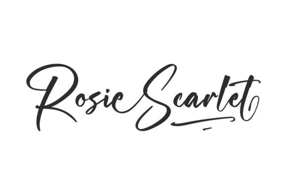 Rosie Scarlet Font for Craft Projects and Elegant Design