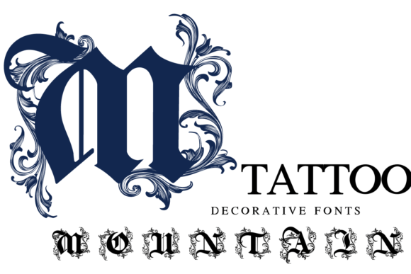 Tattoo Mountain: A Bold Blackletter Font for Digital Design